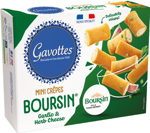Gavottes Gavottes - Mini Crepes with Boursin Garlic & Herb 50g