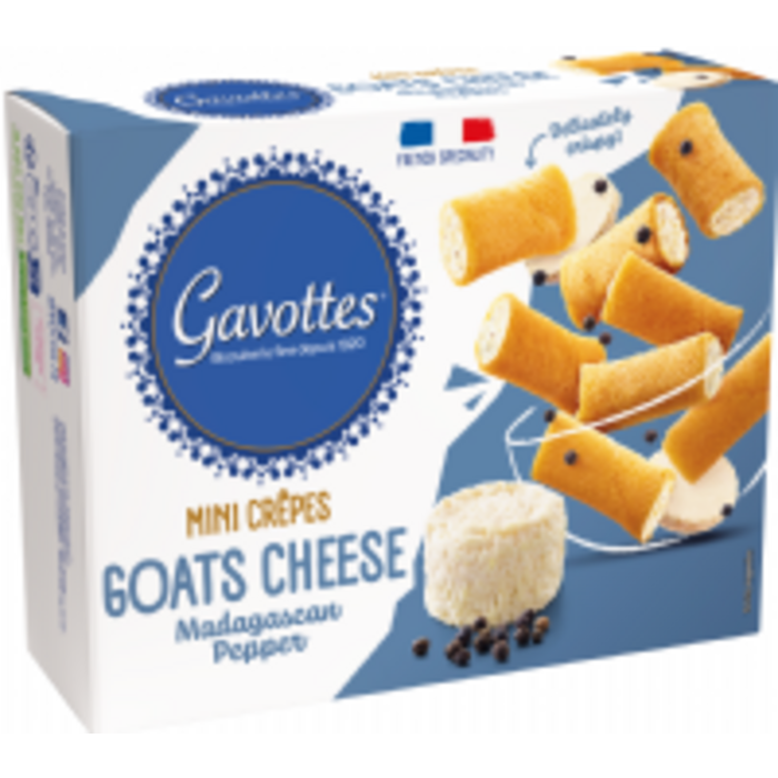 Gavottes Gavottes - Mini Crepes with Goats Cheese & Pepper 50g