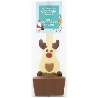 Cocoba Christmas Reindeer Hot Chocolate Spoon  - 50g - Cocoba