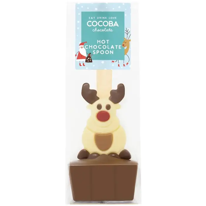 Cocoba Christmas Reindeer Hot Chocolate Spoon  - 50g - Cocoba