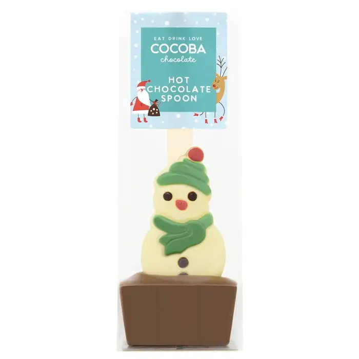 Cocoba Christmas Snowman Hot Chocolate Spoon - 50g - Cocoba