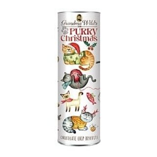 Grandma Wilds Grandma Wilds - Choc Chip Biscuits in Purry Christmas Tube - 200g