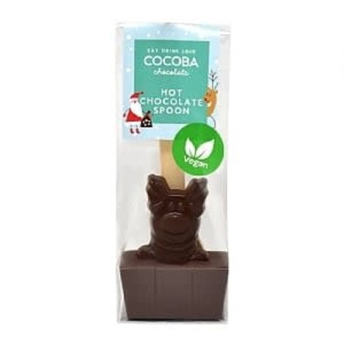 Cocoba Vegan Christmas Reindeer Hot Chocolate Spoon  - 50g - Cocoba