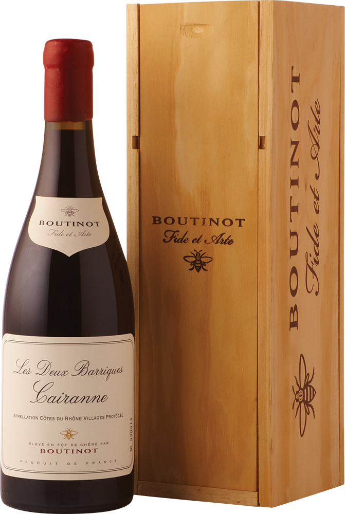 Cairanne - Boutinot - "Les 2 Barriques" 2019 - 15% - 75cl Wooden Box