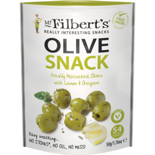 Mr Filbert's Green Olive with Lemon & Oregano Snack - Mr Filbert's - 50g