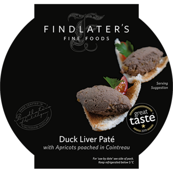 Findlater Duck Liver Pate with Apricots Poached in Cointreau - Findlater - 120g