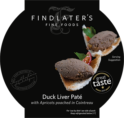 Findlater Duck Liver Pate with Apricots Poached in Cointreau - Findlater - 120g