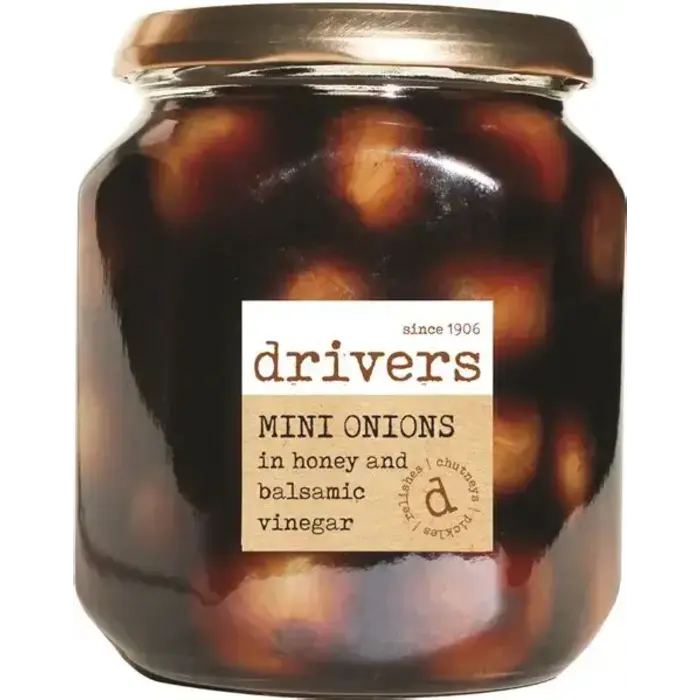 Drivers Pickles Mini Onions in Honey & Balsamic Vinegar - Drivers - 550g