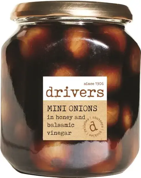 Drivers Pickles Mini Onions in Honey & Balsamic Vinegar - Drivers - 550g