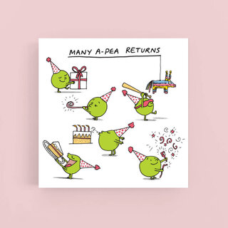 Cardinky Many A Pea Returns - Greetings Cards - Cardinky
