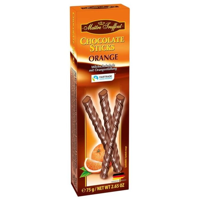Bysel Milk Orange Chocolate Sticks - 75g - Bysel
