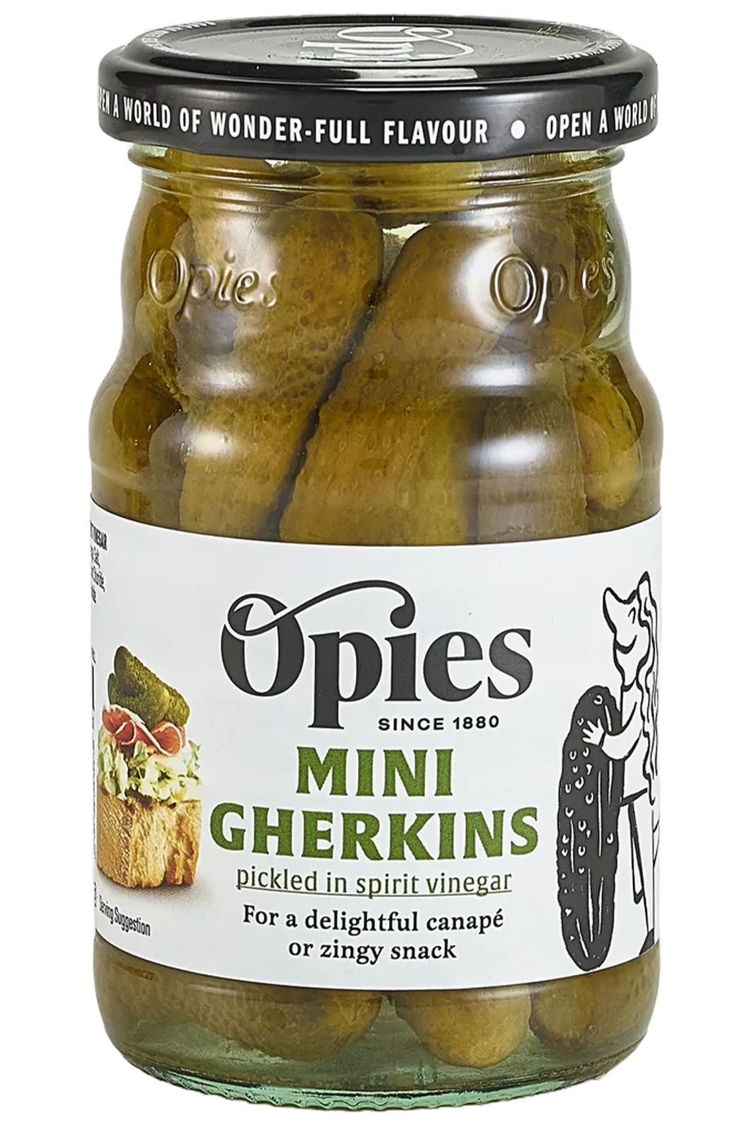 Opies Mini Cocktail Gherkins - Opies 227g