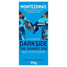 Montezuma Montezuma's Darkside - Organic  Milk  Chocolate  Bar 51% - 90g