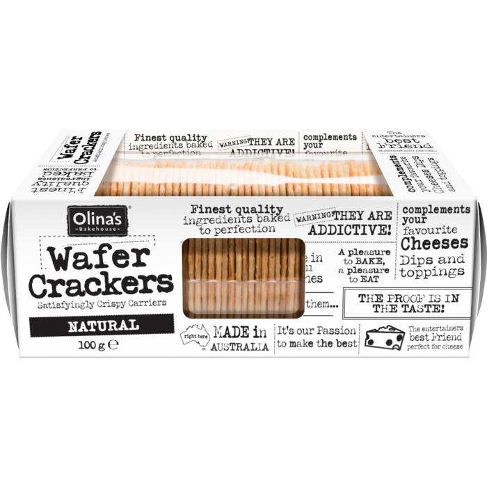 Olina's Bakehouse Natural Wafer Crackers - Olina's Bakehouse - 100g