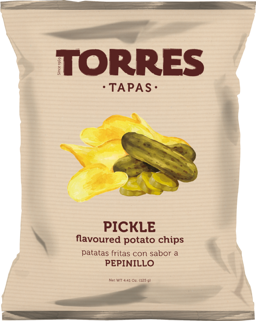 Torres Selecta Patatas Torres Tapas - Pickle Potato Chips - 125g