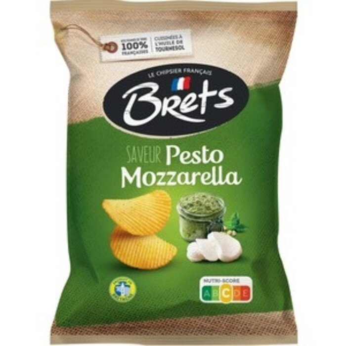 Brets Pesto Mozzarella - Brets Crisps - 125g