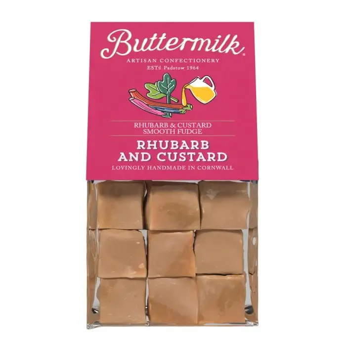 Buttermilk Confectionary Rhubarb and Custard Fudge - Buttermilk 175g
