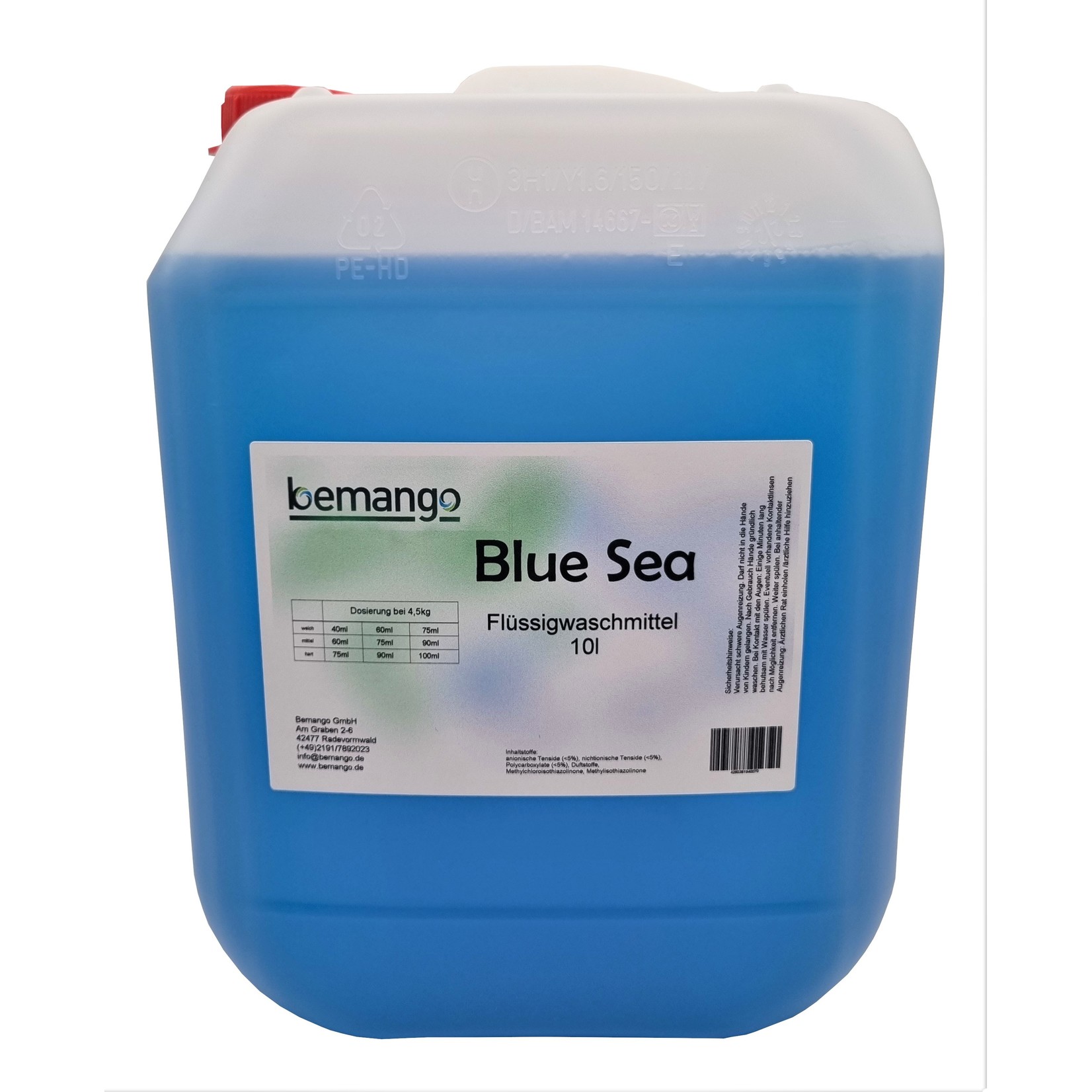 beClean Kombipaket 10 Liter Colorwaschmittel 10 Liter Vollwaschmittel
