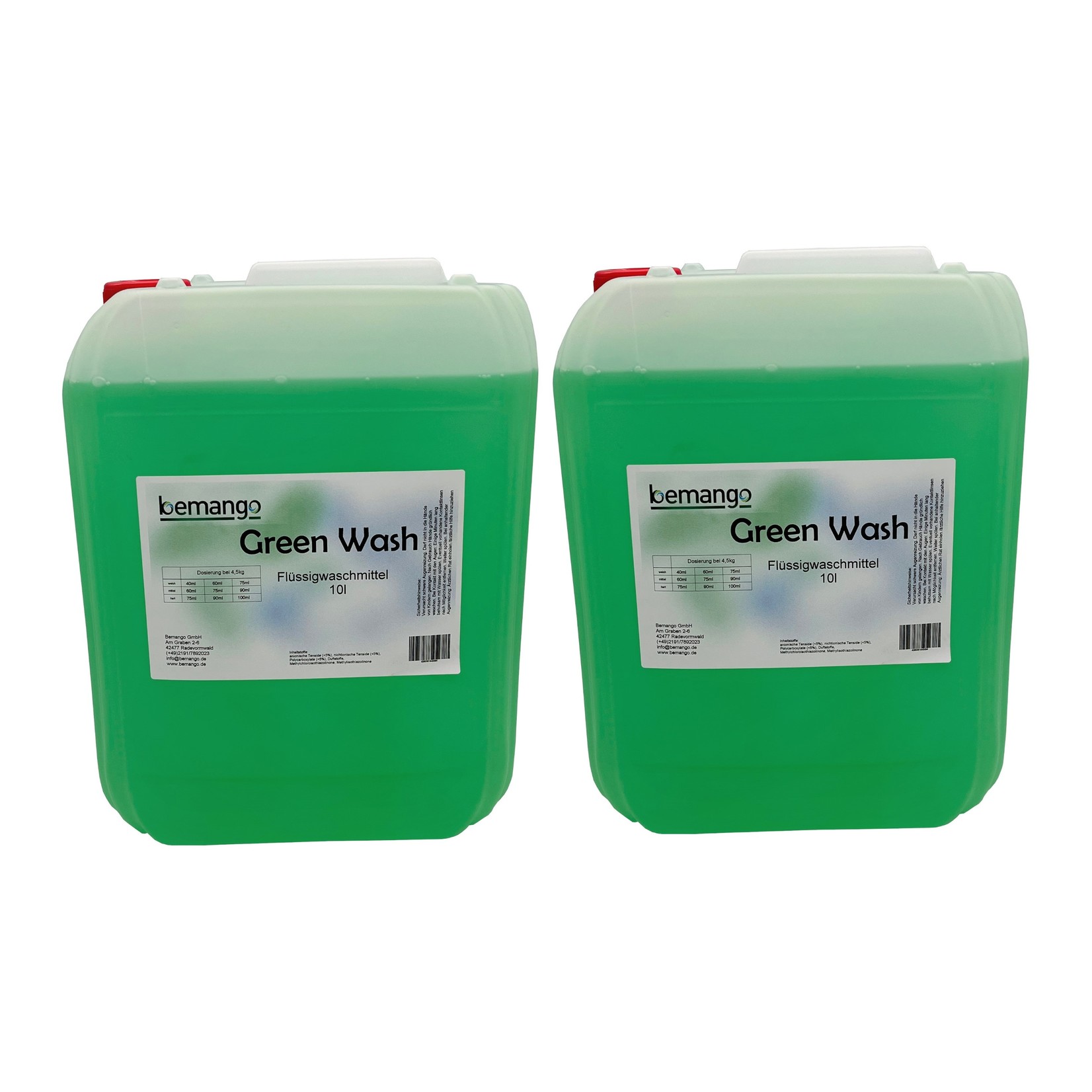 Bemango GREEN WASH 2x10 Liter Vollwaschmittel