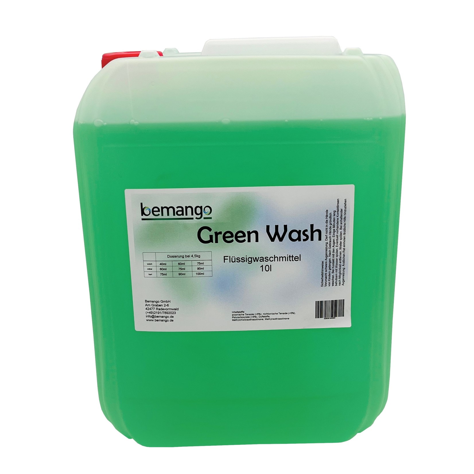 Bemango GREEN WASH 10 Liter Vollwaschmittel