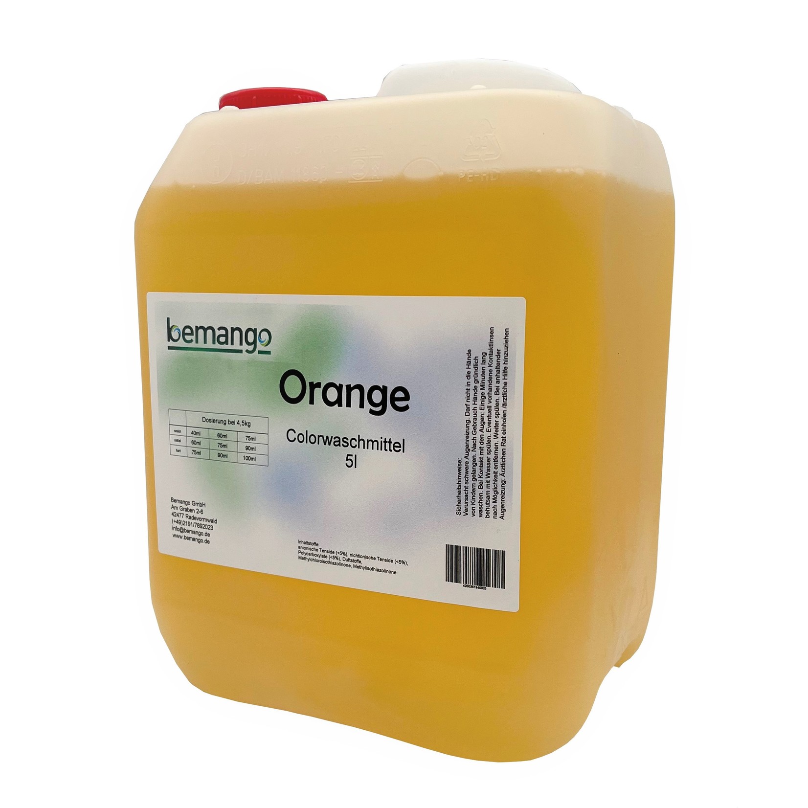 beClean Red orange 5 Liter Colorwaschmittel