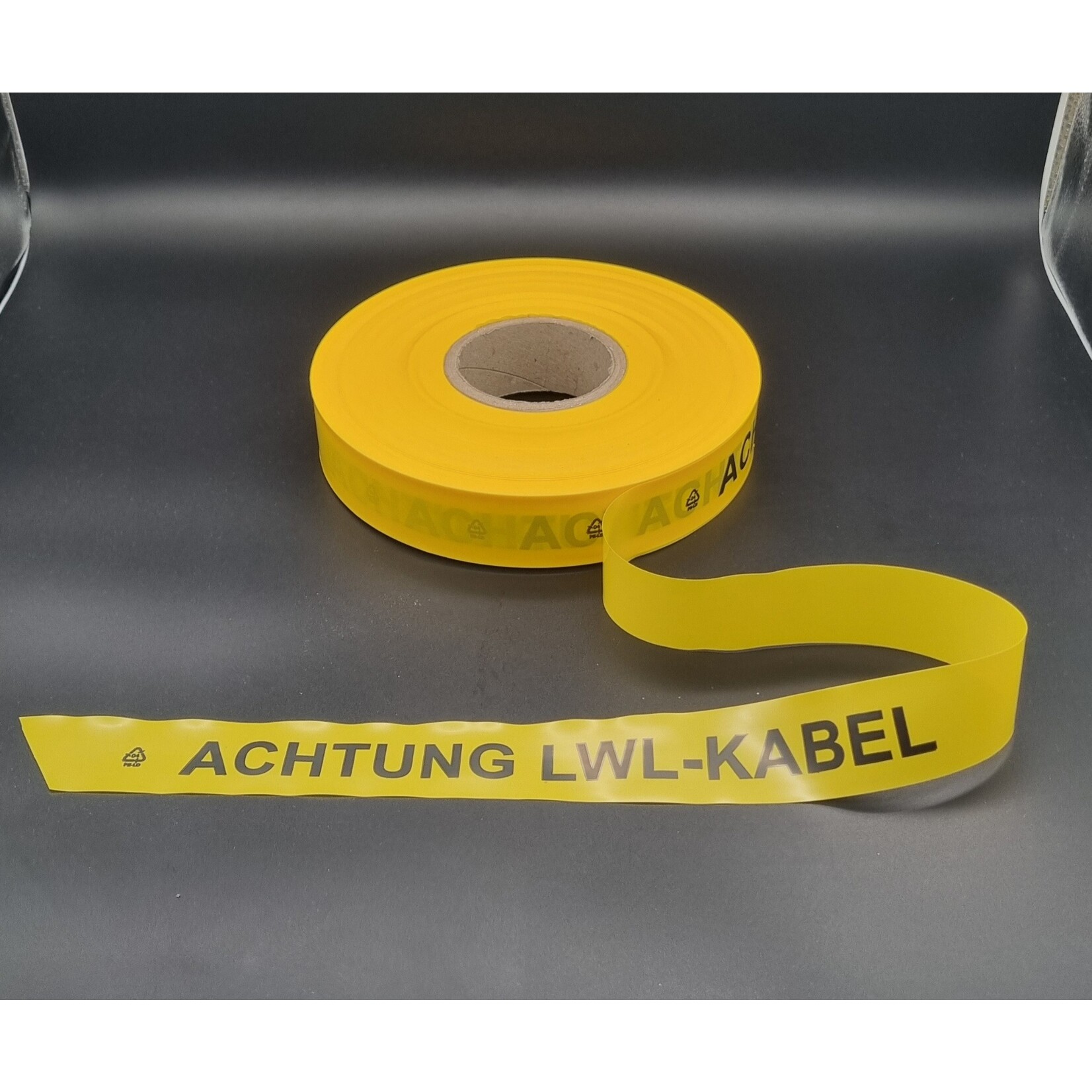 Bemango "Trassenwarnband nach FTZ-Norm "Achtung LWL-Kabel" 250m Breite 40mm"