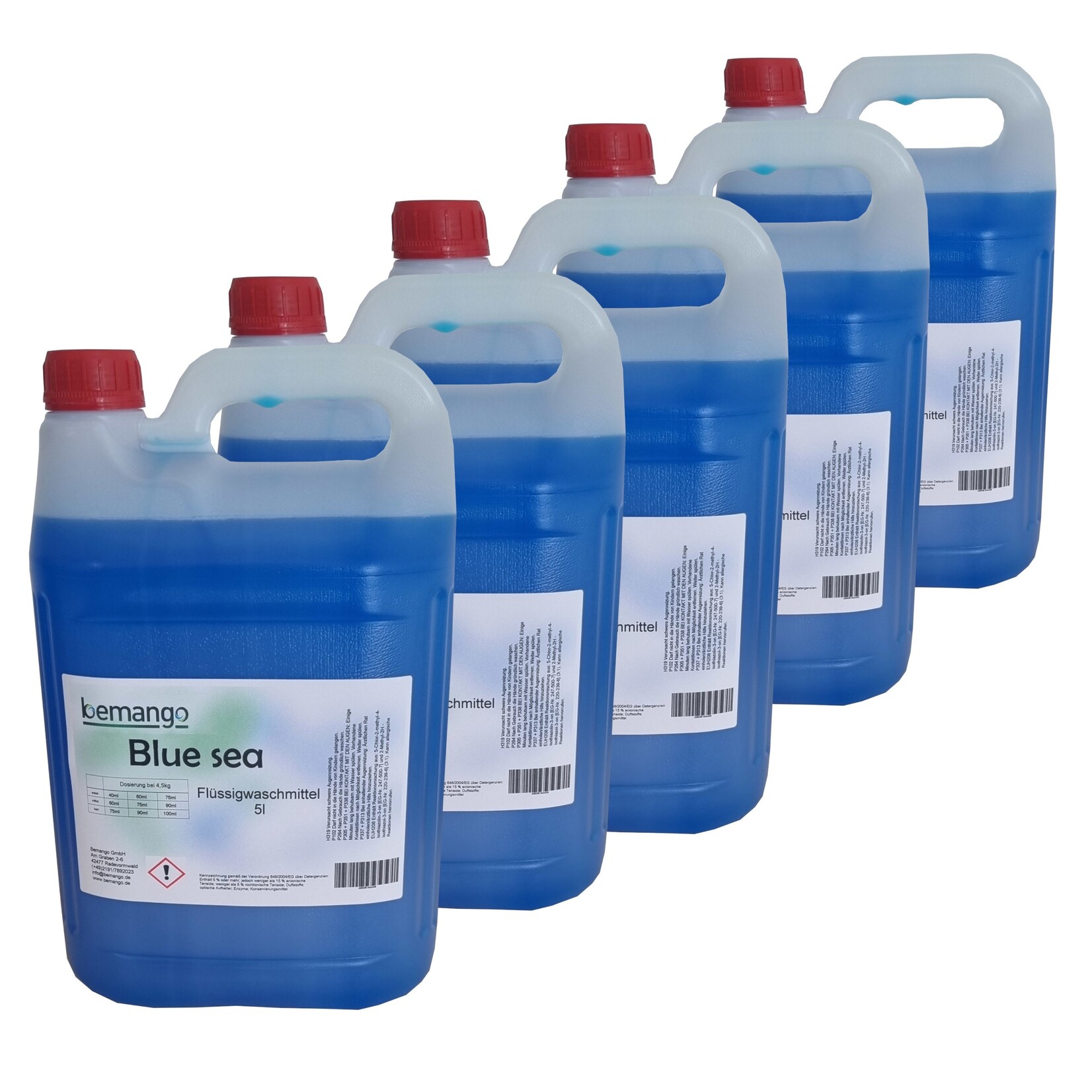Bemango Flüssigwaschmittel Blue sea 5x5 Liter Vollwaschmittel