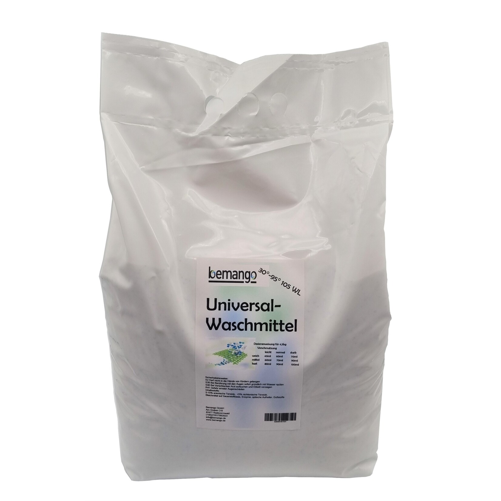 Bemango Universal-Waschpulver 2x10 kg Sack