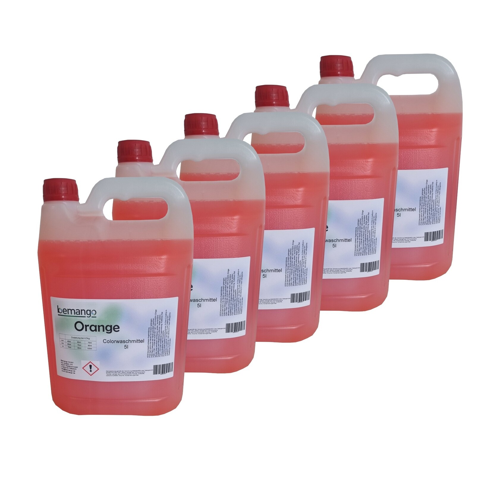 Willkommen bei Bemango – Qualität für Haushalt, Handwerk & Industrie Flüssigwaschmittel orange 5x5l