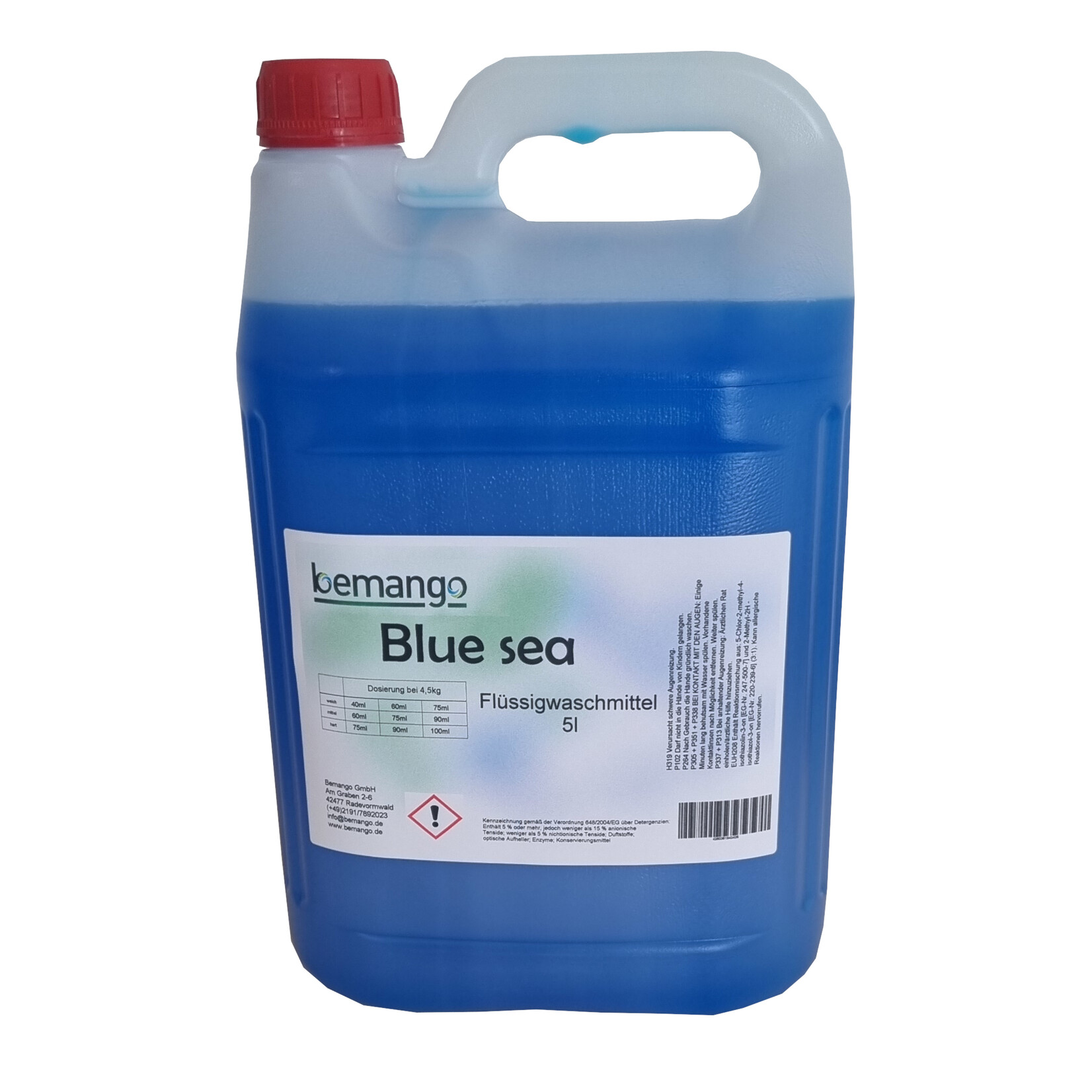 Bemango Kombipaket Flüssigwaschmittel 2x5l Orange und 2x5l Blue
