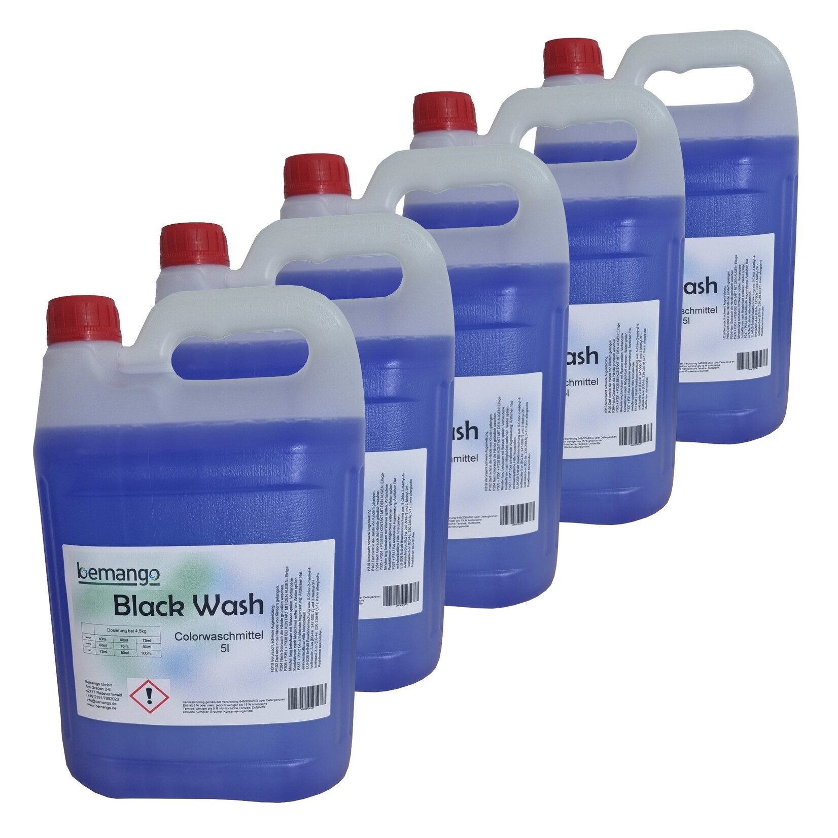 Bemango Flüssigwaschmittel black wash  5x5l