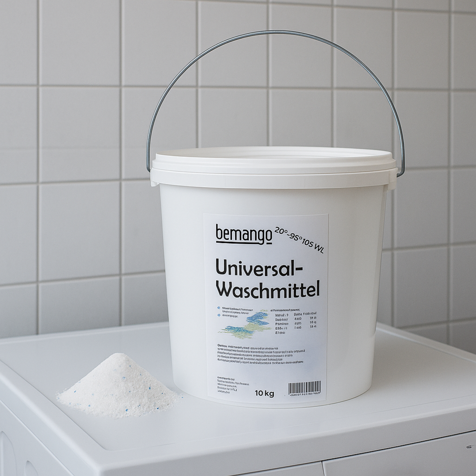 Bemango Waschpulver 10 kg im Eimer mehr als 100 Waschladungen