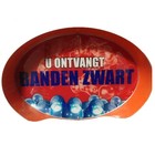 Oval Sign: "Banden Zwart"