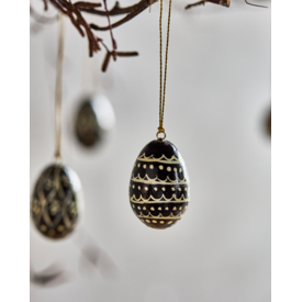 House Doctor paasei set zwart wit