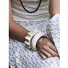 Bangle gelakte hars off-white mêlée