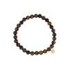Armbandje met gemstone balletjes / bruin mêlée