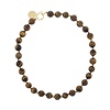 Gemstone ketting / bruin-mêlée