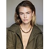 Gemstone ketting / bruin-mêlée