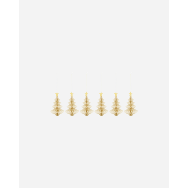 House Doctor kerstboom hangers papier, set van 6