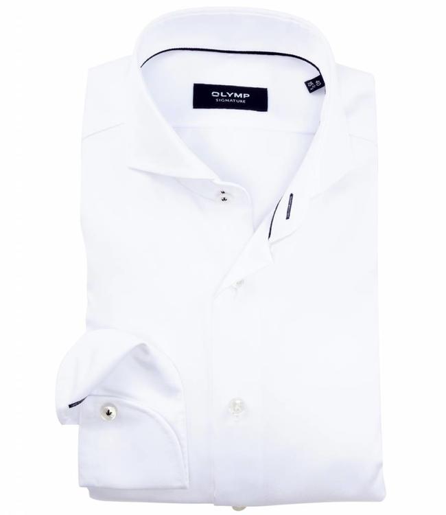 Olymp tailored fit Signature strijkvrij overhemd Sano wit