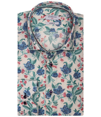 wit met tutti colori grafische bloemenprint roze-groen-blauw-donkerblauw
