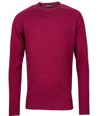 fuchsia hardroze ronde hals heren trui
