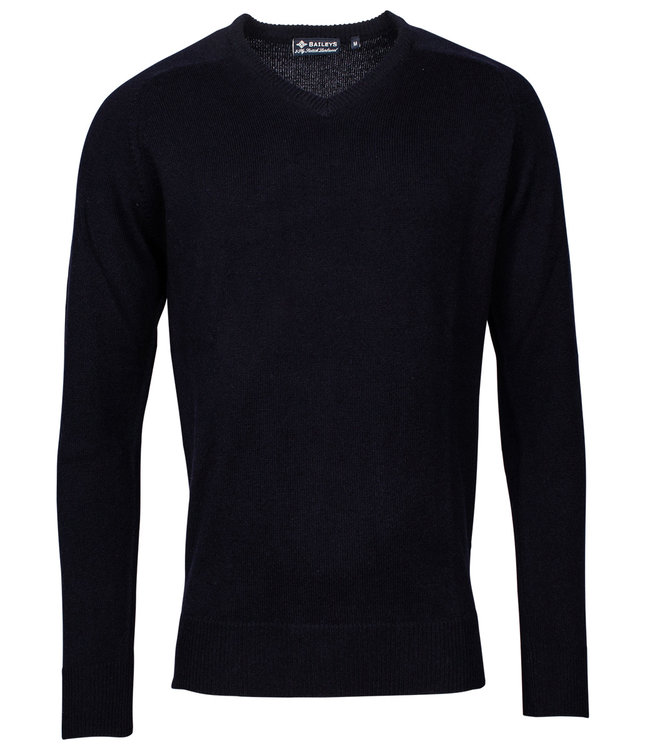 999011-105 donkerblauw v-hals heren trui 100 procent Scottish Lamswol V-Neck Pullover