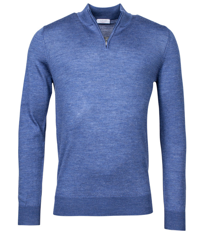 Giordano Blue heren zipper trui blauw