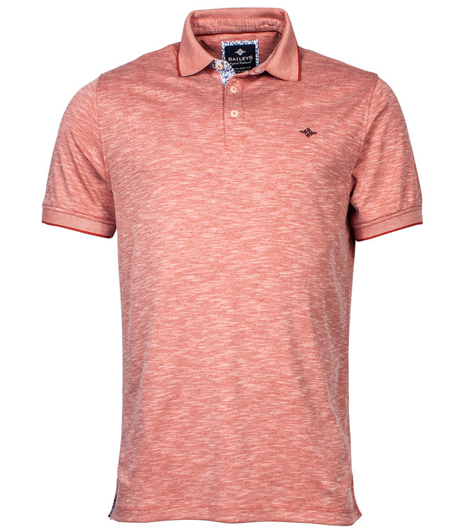 105284-30 heren polo brique 2-tone slub interlock