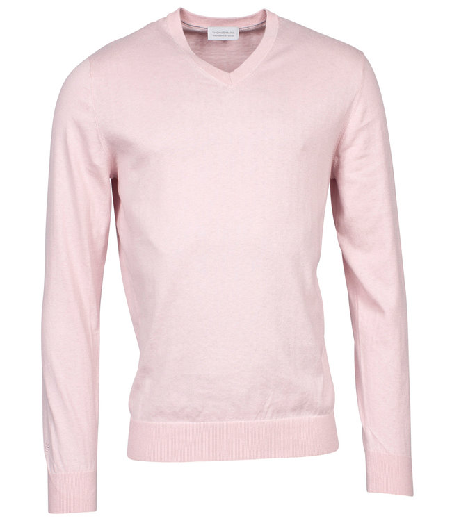 Thomas Maine heren licht roze v-hals trui