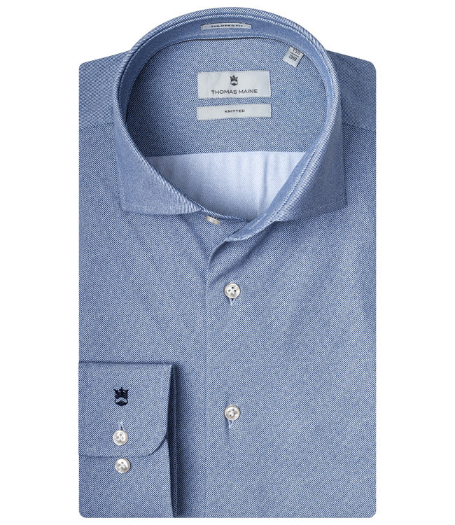 Thomas Maine blauw print technical jersey Canclini