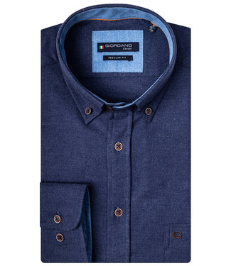 Giordano Regular Fit donkerblauw flanel twill