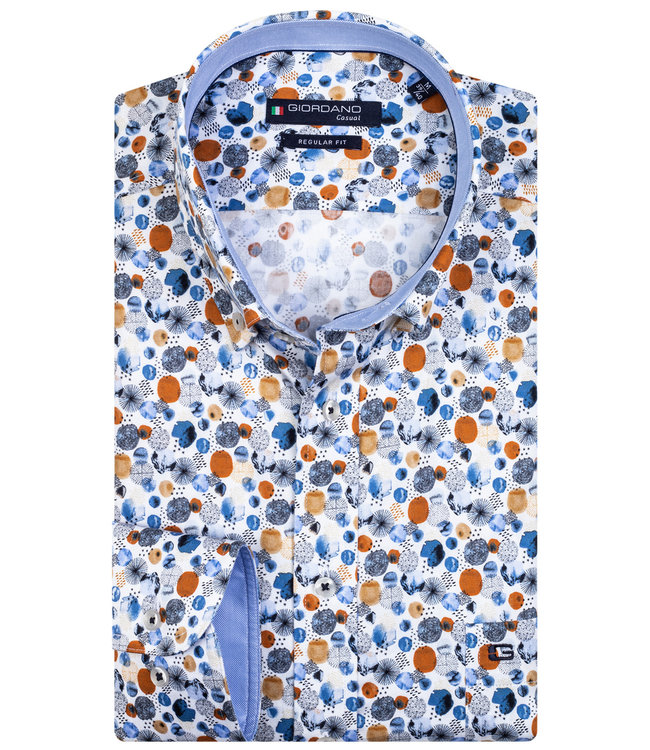 207038-69 wit beige-brique-blauw-lichtblauw print