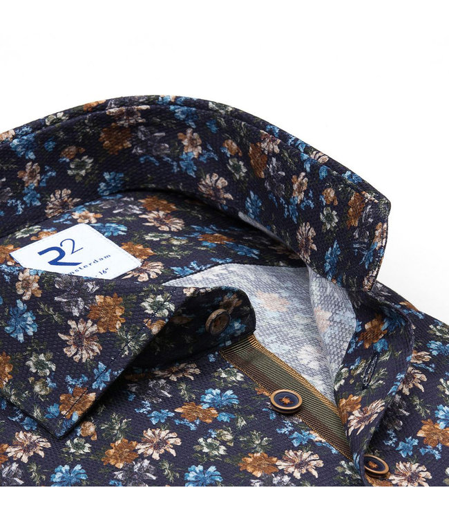 110.WSP.088 014 donkerblauw brique-bruin-blauw-groen bloemenprint wide spread